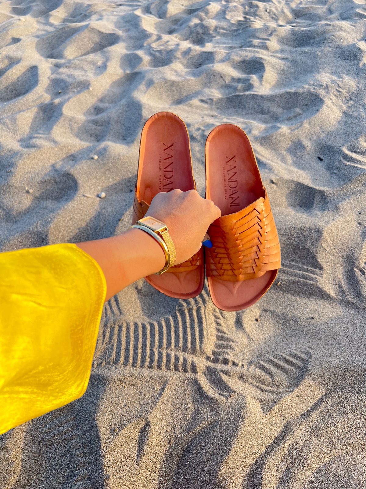 Alejandra Huarache Slide Women's Sandal- Tan