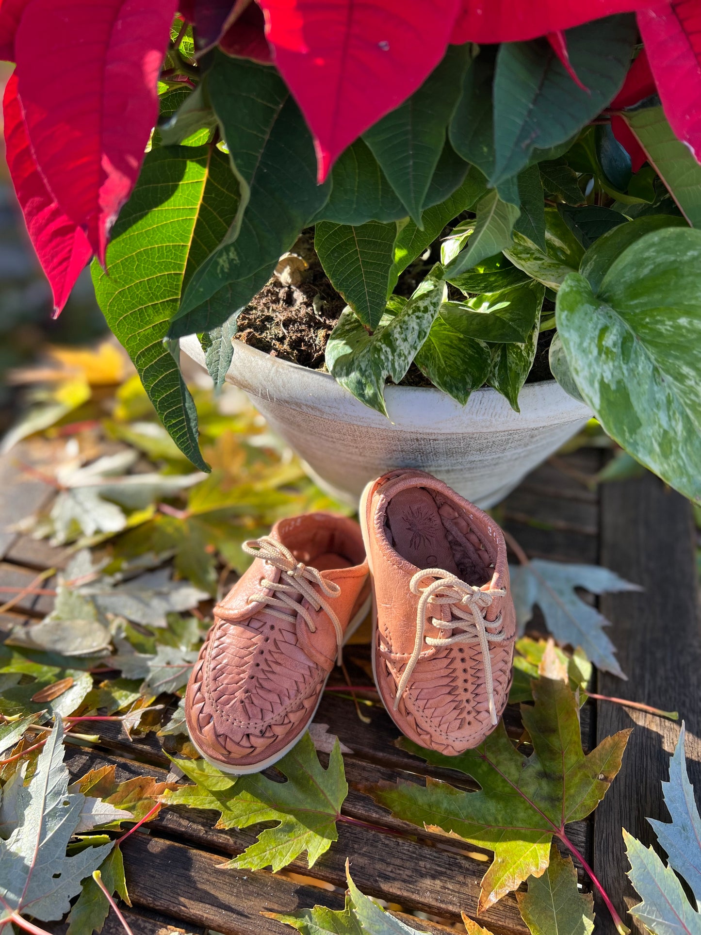 Angel Huarache Booties- Infant/Toddler - Tan
