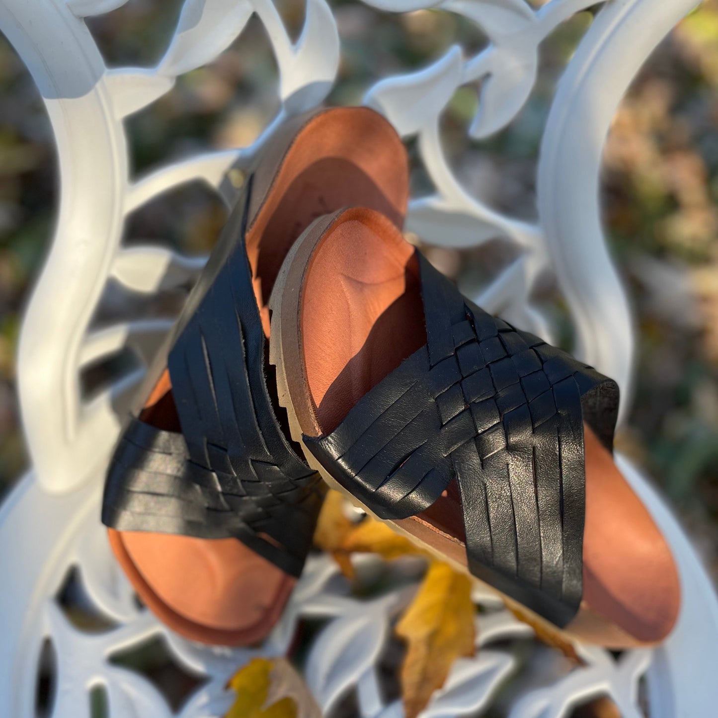Alexis Huarache Slide Women’s Sandal- Black