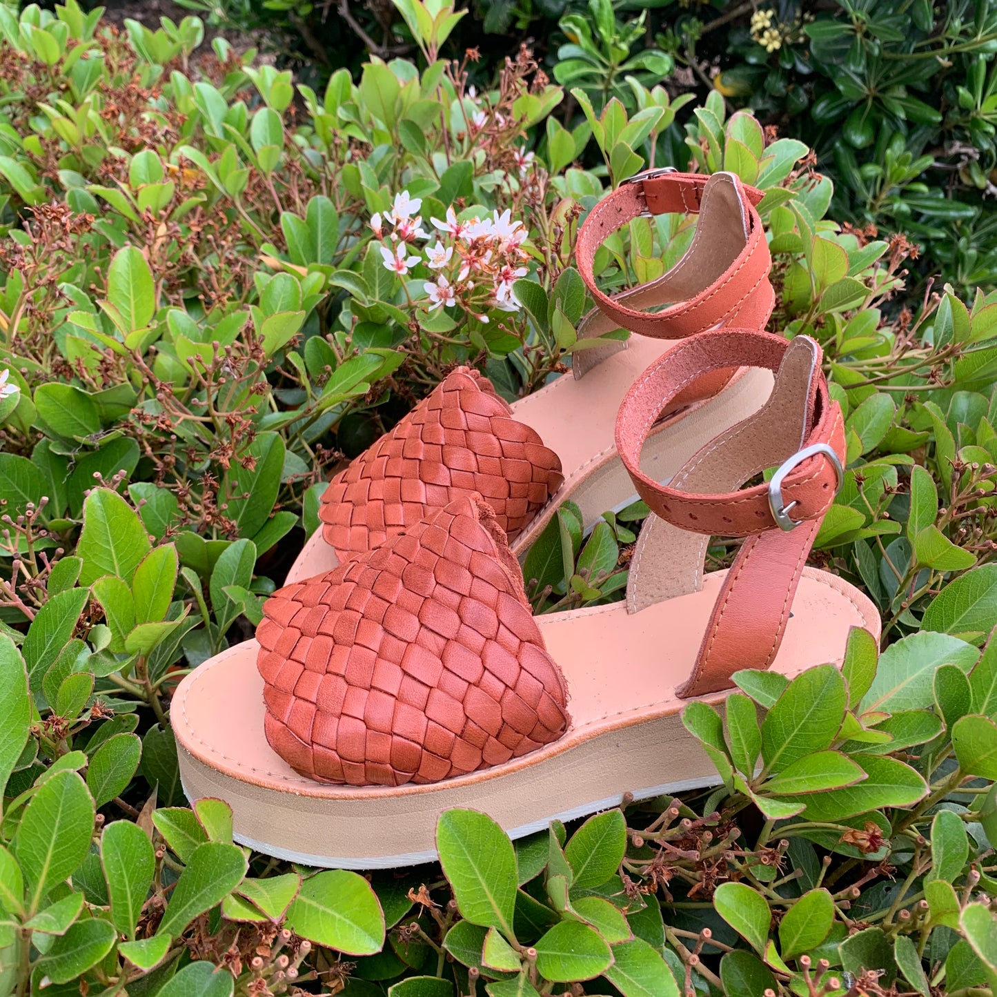 huarache sandals with ankle strap